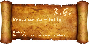 Krakauer Gabriella névjegykártya